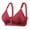 Red, variant on Women's Cotton Bra - Middle/Elderly, No Steel Ring, Jacquard Thin Cup, Medium Support - Sizes 36-42