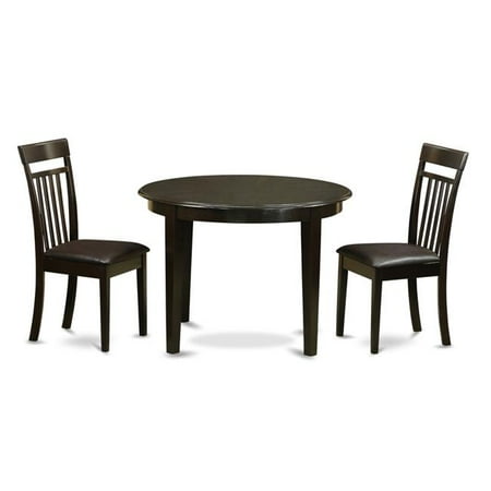 Small Kitchen Table & 2 Dinette Chairs, Cappuccino - Walmart.com