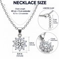 thumbnail image 4 of Women's Floral Halo Pendant Necklace, Silver-Tone Clear Round Stone Necklace, Sparkling Fashion Necklace for Women, 4 of 8