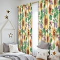 thumbnail image 5 of Blackout Kids Curtains,Leaf Red Berry Purple Flower Sunflower Pattern Childrens Insulated Curtains Set Of 2,Bedroom Essentials,Toddler Room Decor 52"x84", 5 of 5