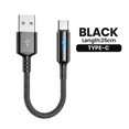 thumbnail image 2 of Cable USB-C ultracorto portátil de carga rápida de 0,25 m, cable USB tipo C de 3 A y 40 W, cable de datos USB C para teléfonos Huawei y Xiaomi, Power BankScvvd, 2 of 4