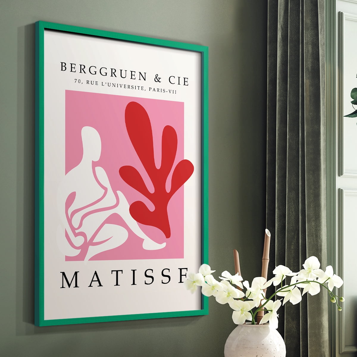 Matisse CXXIV Framed Print in Green Solid Wood 11 x 14 Framed Print