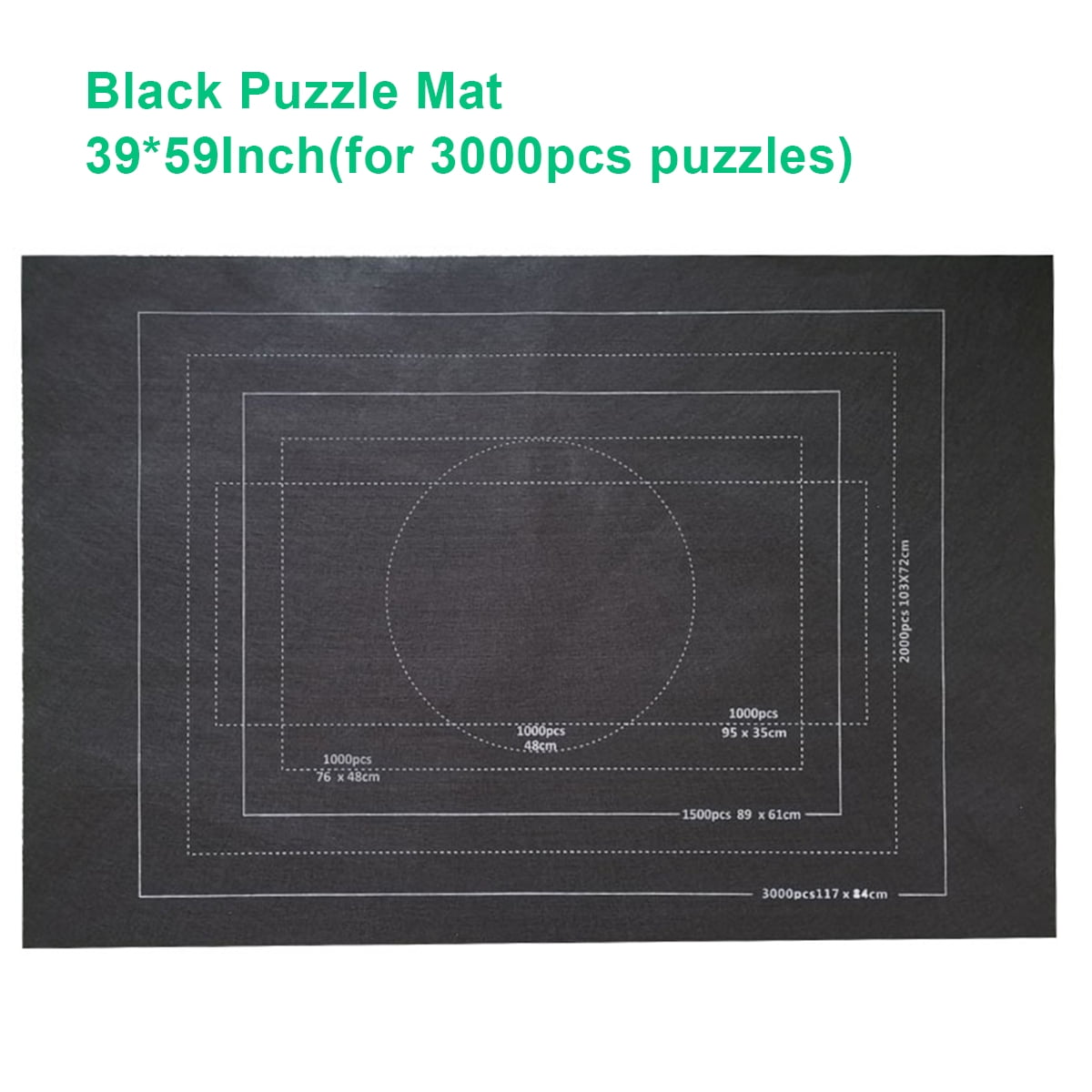 Dcenta Professional Puzzle Mat Roll Up Felt Mat Board for Puzzle