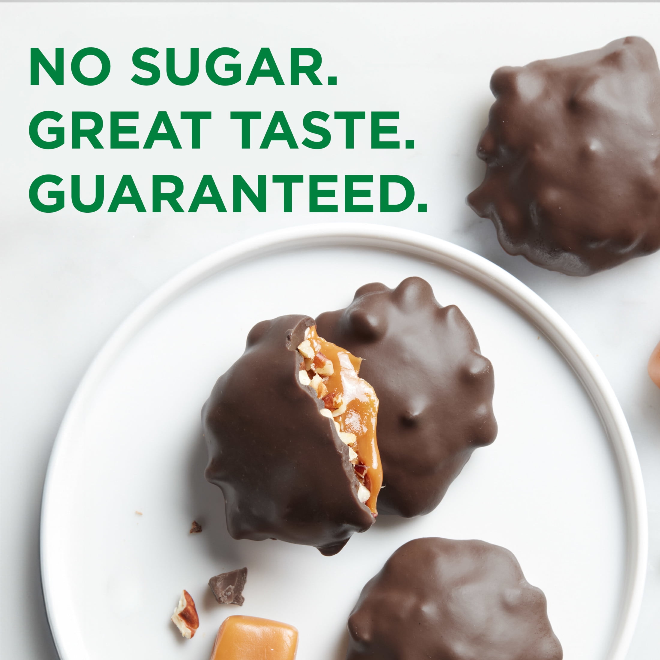RUSSELL STOVER Sugar Free Dark Chocolate Pecan Delights Candy, 10 oz. bag (≈ 16 pieces)
