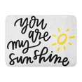 thumbnail image 1 of JSDART Yellow Drawing You are My Sunshine Handlettering Kidssong Lettering Doormat Floor Rug Bath Mat 23.6x15.7 inch, 1 of 1