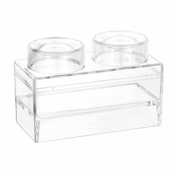 Block Toy Shaped Acrylic Candy Boxes 16 Pack 3.74"X1.96"X2.36"