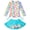 Rainbow Unicorn, variant on Lanbubble Girls Swimsuit Rash Guard Set 2 Piece Long Sleeve Bathing Suit Swim Skirt with Shorts 5-6 Years