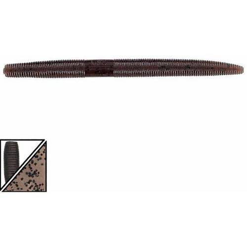 Yamamoto Baits Senko 5in Worm, 10 Pack, Cinnamon Brown with Large Black, YAM-9-1