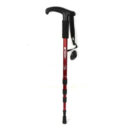 Telescopic Anti-shock Hiking Walking Trekking Pole Stick w Adjustable
