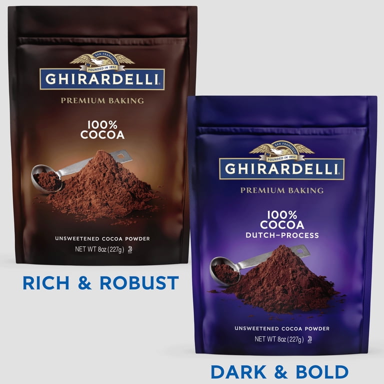 Ghirardelli, Baking Cocoa, 8 oz, Unsweetened, Dutch Process