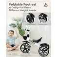thumbnail image 3 of 2-in-1 Toddler Tricycle- Extended Push Handle for Effortless Push, Gift Trike, Kids Tricycle with Foldable Front Footrest, 3 of 6