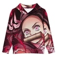 thumbnail image 4 of Demon Slayer Kids Hoodie Cozy Hooded Sweatshirt Long Sleeve Sweater Tops Pullover Hoodies Boys Girls 8-12Y, 4 of 8