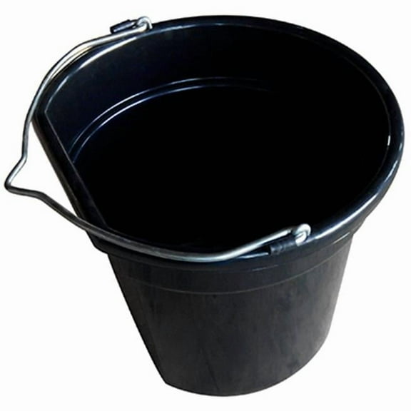 Master Rancher 20 QT Black Flat Sided Utility Bucket Polyethylene Resi