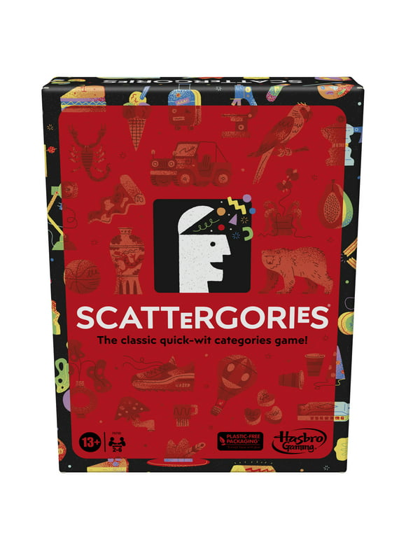 Scattergories Classic Party Board Game for Adults and Teens Ages 13 and up, 2-6 Players
