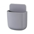 thumbnail image 1 of HEVIRGO Storage Box Eco-friendly Punch Free Plastic Wall Mounted Storage Rack for Home Gray Plastic, 1 of 8