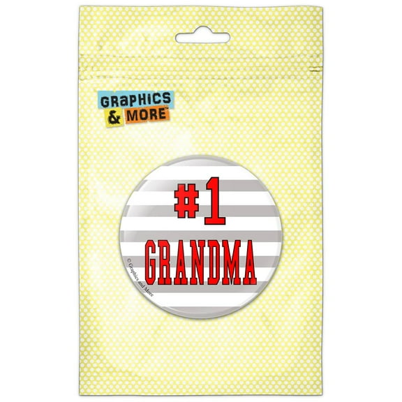 #1 Grandma Number One Grandmother Refrigerator Button Magnet