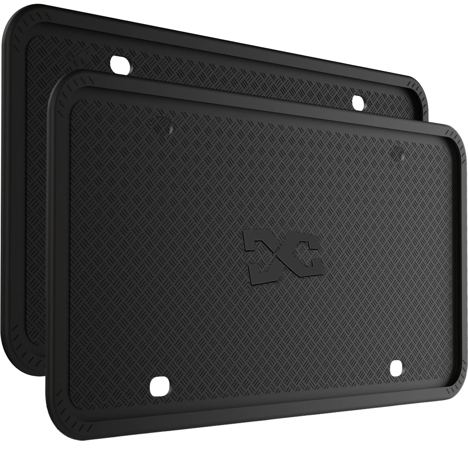 Silicone License Plate Frame Covers 2 Pack Front and Back Car Plate