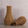 thumbnail image 2 of Mom Birthday Gifts Wicker Vase Rustic Woven Wicker Vase for Boho Home Decor, Dark Brown Imitation Rattan Flower Basket, Farmhouse Desktop Centerpiece for Pampas Grass, Dried Floral Arrangement, 2 of 4