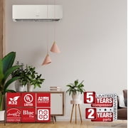 OLMO 12000 BTU 115V Wall Mounted Mini Split Heat Pump Air Conditioner With 16ft Kit Cover 550 Sq Ft WiFi