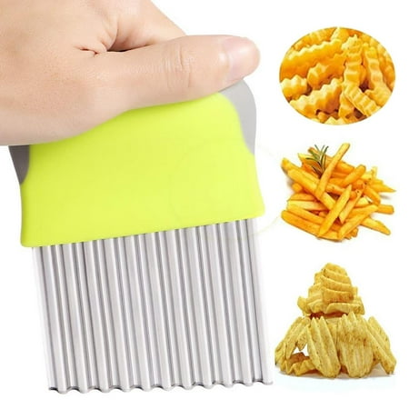 

Julam Potato Cutter French Fries Slicers for Kitchens Party Restaurant Stainless Steel Crinkle Cutters with Anti-Slip Handle like-minded
