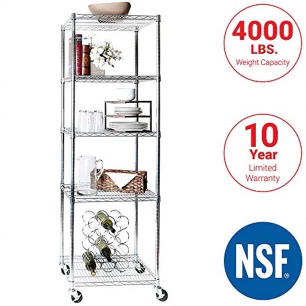 Seville Classics Ultradurable CommercialGrade 5tier NSFCertified