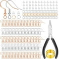 thumbnail image 1 of GFDYREE Hypoallergenic Earring Hooks, 602 Pcs Silver and Rose Golden Plated Earring Hook, Earring Kit include Earring Backs, Jump Rings, Earring Findings, DIY Jewelry Making Tools, 1 of 6