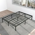 thumbnail image 3 of 14 Inch Metal Bed Frame Queen Size No Box Spring Needed, Heavy Duty Platform Support Up to 3000 lbs, Easy Assembly, Noise Free, Black, 3 of 9