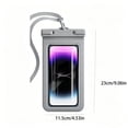 thumbnail image 5 of Waterproof Phone Pouch, Touchscreen Phone Dry Bag for Swimming Snorkeling, Waterproof Phone Case with Neck Lanyard, Universal Waterproof Pouch for Smartphones, Gray, 5 of 8