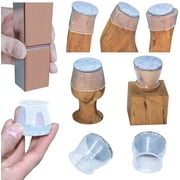 Aneaseit Soft Silicone Chair Foot Covers Furniture Leg Protectors, Medium Clear 16 Pcs
