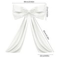 thumbnail image 3 of Japceit Large Decorative Bow, 60x27cm Party Decor with 82cm Tail, Elegant Wall Hanging for Weddings, Christmas Tree Ornament or Festive Home Decoration, Reusable Celebration Accent, 3 of 6