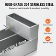 thumbnail image 3 of VEVOR Maple Syrup Evaporator Pan 304 Stainless Steel with Valves and Thermometer, 3 of 9