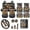 Aztec Highland Cow, variant on Hummingbird Car Accessories Full Set Auto Seat Covers Floor Mats Steering Wheel Cover Purple Rose Armrest Cover Safety Belt Pad Cup Coasters Keychains 17 PCS Universal Fit for Most Vehicles
