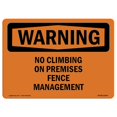 thumbnail image 1 of SignMission OS-WS-A-1824-L-12264 Panneau d'Avertissement OSHA de 18 x 24 Po - Pas d'Escalade sur Place, 1 of 1