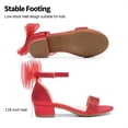 thumbnail image 4 of DREAM PAIRS Girls Sandals Low Heel Dress Pump Ankle Strap Interchangeable Bow Flower Wedding Party Shoes for Little Kid/Big Kid, 4 of 6