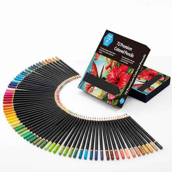 72 Colored Pencils, Soft Core Oil Based Color Pencils for Adult Artists, Ideal for Sketching and Shading, Professional Drawing Pencil Set