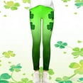 thumbnail image 5 of Tisuna Girls St Patricks Day Leggings Child Cartoon Print Elastic Waist Tight Leg Yoga Pants Fashion Stretchy Little Girls Play Holiday Festive Outfits Green2 Size 3-4 Years, 5 of 6