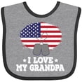 thumbnail image 3 of Inktastic I Love My Grandpa Military Grandson Boys or Girls Baby Bib, 3 of 4