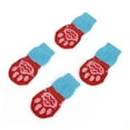 thumbnail image 2 of fastboy 1/2/3/5 4pcs Polyester Paws Stop Licking Paw Protector - Anti- for Slip And Scratch Prevention Socks For Pets bright red L 1 Pc, 2 of 6