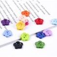 thumbnail image 3 of 1bag Resin Buttons Dyed Flower Mixed color 15x3mm Hole: 1mm, 3 of 5