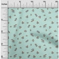 thumbnail image 1 of oneOone Viscose Chiffon Aquamarine Fabric Leaves & Flower Floral Sewing Material Print Fabric By The Yard 42 Inch Wide, 1 of 4