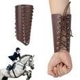 thumbnail image 5 of Tebru Leather Archery Wrist Arm Guard Compound Recurve Bow Arm Protection Bracer, 5 of 8