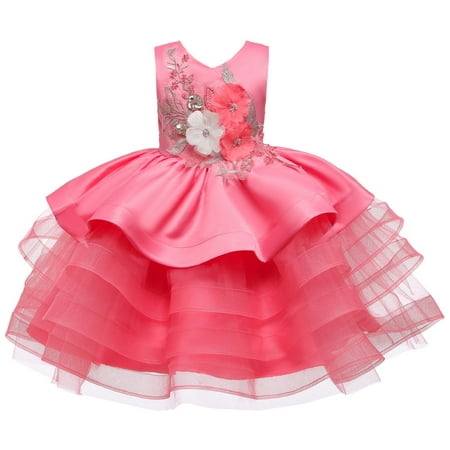 

Kids Toddler Girl Dress Sleeveless Casual Dress Casual Print Hot Pink 80