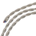 thumbnail image 1 of Retorcido Tela Cubierto Cable 2 Núcleo 18AWG 10 m/32,8 Pies, Vintage Tejido Tela Electricidad Cable para Colgante Luz Bricolaje Proyecto, Gris, 1 of 5