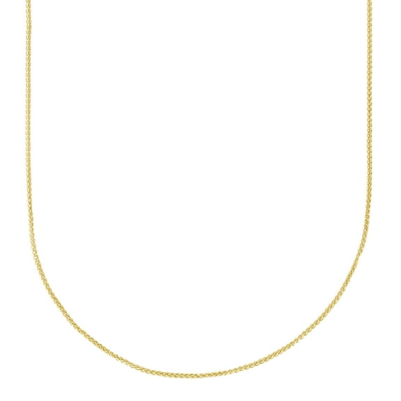 14K Yellow Gold 30in 1mm Adjustable Wheat Chain with Lobster Clasp
