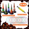 thumbnail image 3 of Sombrero inflable de bruja Capoda para Halloween, juego de lanzar 5 sombreros y 10 anillos, 3 of 4