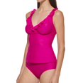 thumbnail image 5 of DKNY Women's 2 Piece Ruffled Tankini Swimsuit (Pink, S), 5 of 5