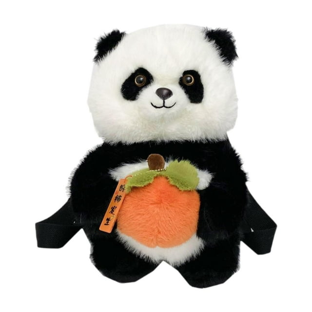 Mochila de peluche con forma de panda, bonita mochila para el hombro para fiestas al aire libre, regalo de cumpleaños para mujer