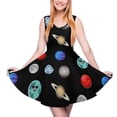 thumbnail image 2 of 2024 Dress Skate Design Boho Oversized Ladies Summer Dresses Aesthetic Planets Colorful Waist High Dress System Space, 2 of 7