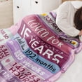 thumbnail image 2 of LHSHID Sweet 16 Gifts for Girls 16th Birthday Gifts for Girls Sweet 16th Birthday Decorations for Girls Happy 16th Birthday Gifts for Daughter Bestie Sister Throw Blanket 30"x40", 2 of 7