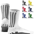 thumbnail image 6 of LUX Soccer Grip Socks – Calf Length – White – Adult Size (EU 39–46 / US 6–11.5) – Anti-Slip Football Socks for Control and Performance, 6 of 10